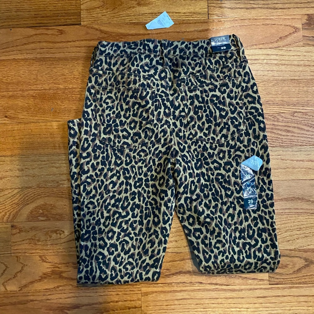 J. Crew Leopard Print Straight Leg Pants